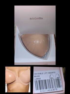 New Boxed BOOMBA Invisible Lift Inserts - Beige - Womens Sz L